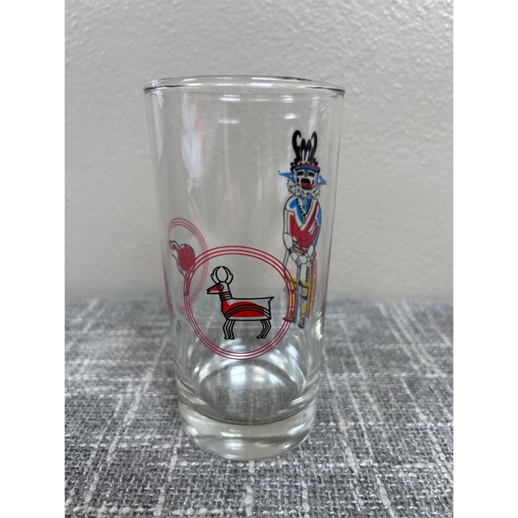Vintage Native American Kachina Hopi Indian Motif Glass Tumbler Libbey - Picture 2 of 5